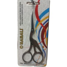 K-yonlineticaret Nakış Makası Kuğulu Dekoratif Makas Gümüş YBL-043 Model 13