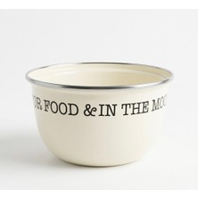 Bienca 22 cm Emaye Karıştırma Kabı – Hamur Yoğurma ve Karıştırma Kabı, Metal Kenarlı Emaye Kase