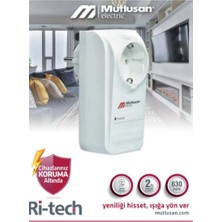 Mutlusan Tekli Şok Korumalı Priz 630 Joule Koruma Özelliği ile Modern Tasarım Türkiye Menşeli