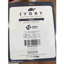 Ivory Pasta Dekorasyon Seti Metal+Kurabiye Kalıbı 22 Parça