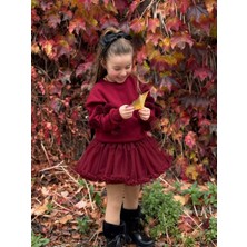 Lolipop Kids Store Kız Çocuk Ponponlu Sweatshirt Tütü Etek Takım