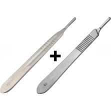 Labolist Bıstüri Sapı No: 3 + No: 4 Takım / Steril - Paslanmaz - 1'er Adet