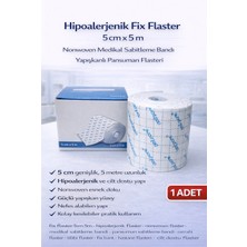 Hipoalerjenik Fix Flaster 5 cm x 5 M Nonwoven Medikal Sabitleme Bandı Yapışkanlı Pansuman Flasteri