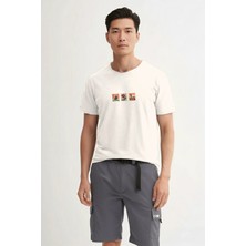 Bad Bear Rose Beyaz Erkek Baskılı Tişört