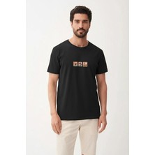 Bad Bear Rose Siyah Erkek Baskılı Tişört