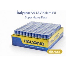 Cash Dukkan Italyano Aa 1.5V Kalem Pil 60 Adet Super Heavy Duty 15 Paket