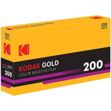 Kodak Gold 200 120 Lik Roll Film 5 Adet-Retro Dizayn Analog Orta Format Fotoğraf Filmi