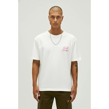 Bad Bear Bad Pink Beyaz Erkek Baskılı Tişört