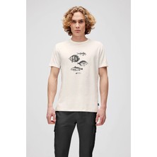 Bad Bear Drawıng Fish Beyaz Erkek Baskılı Tişört