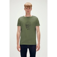 Bad Bear Reborn Soluk Yeşil Erkek Baskılı Tişört