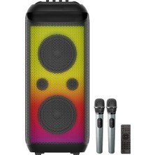 Avcı Teknoloji Market 90W Su Geçirmez Ultra Güçlü Stereo Bluetooth Speaker Taşınabilir Rgb Işıklı Karaoke Ses Bombası
