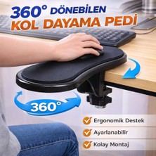 Coofbe Masa Koltuk Için Kol Dayama Pedi Ayarlanabilir Dönebilen Bilgisayar Kol Dayanağı Kol Dayama Pedi