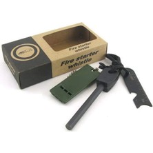 AyrStore Buğz Survive Magnezyum Çubuğu Ateş Başlatıcı Çakmak Taşı