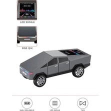 AyrStore Buğz D68 Cyber Model Araba Tasarımlı Bluetooth Hoparlör 15W Güçlü Ses Rgb LED /tws/usb Gri