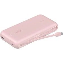 Belkin BPB024HQPK – 20.000 mAh Powerbank, 30W Hızlı Şarj, Entegre USB-C Kablo – Pembe