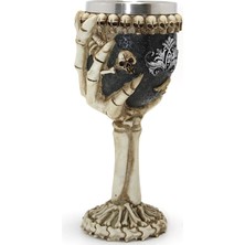 AyrStore Buğz Iskelet Eli Tutan 3D Kabartmalı Paslanmaz Çelik Kadeh Bardak ALK1131