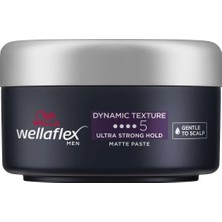 Wella Men Wellaflex Men Dynamic Texture Mat Paste Erkek Güçlü Tutuş Mat Saç Macunu Ultra Strong Hold 75 ML