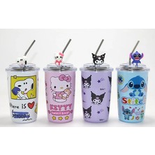 AyrStore Buğz Popüler Karakter Figürlü Isı Muhafazalı Metal Pipetli Çelik Kupa ALK4430