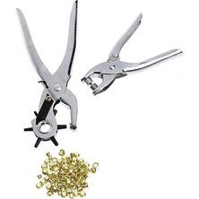 Azrlya Kemer Delme ve Perçin Pensesi Ikli Set Deri Plastik Delici