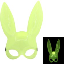 AyrStore Buğz Karanlıkta Parlayan Fosforlu Tavşan Maskesi – Glow Bunny Masquerade Maske (32X22 Cm)