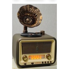 Everton RT-586 Nostaljik Gramofon Tasarımlı Bluetooth Hoparlör - Fm/am/sw 3 Band Radyo - Usb/tf Kart/mp3 Çalar