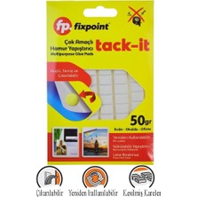 Artlantis Hamur Yapıştırıcı Tack-It 50GR 1 Paket Fixpoint 65 Parça Macun Sakız Yapıştırıcı Takıt Çerçeve Afiş Duvar Iz Bırakmaz