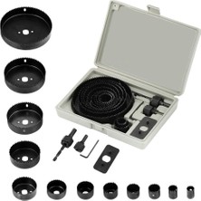 Azrlya 16 Parça Panç Seti Ağaç Kesme Testere Matkap Ucu Takımı Alçıpan Tavan Kesme