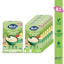 Hero Baby Sütlü 8 Tahıllı Meyveli Kaşık Maması 200g x6 0-6 Ay İçin Besleyici Tahıllar