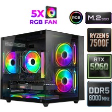 Xaser Sage X70 Ryzen 5 7500F Ddr5 32GB Ram 1tb M.2 Nvme SSD 8gb RTX5060 Oyuncu Tavsiye Sistem