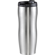 Halk Kitabevi Paslanmaz Çelik Termos Bardak - Krom - 400 ml - 783