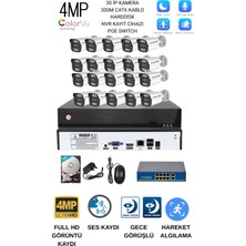 Hsc Bilişim 30'lu Ses Kayıtlı Gece Görüşlü Iç Dış Mekan Ip Kamera Sistemi Full Set