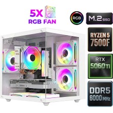 Xaser Sage X100 Ryzen 5 7500F Ddr5 16GB Ram 512GB M.2 Nvme SSD 16GB RTX5060TI Oyuncu Tavsiye Sistem