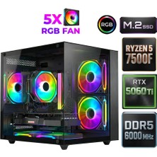 Xaser Sage X110 Ryzen 5 7500F Ddr5 32GB Ram 1tb M.2 Nvme SSD 16GB RTX5060TI Oyuncu Tavsiye Sistem