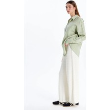 Lc Waikiki Yeni Sezon Beli Lastikli Dokulu Geniş Paça Kadın Pantolon