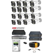 Hsc Bilişim 16'li 5mp (4k) Ip Kamera Seti | Poe | Hikvision Nvr | Iç/dış Mekan | Gece Görüş | Ses Kayıt |