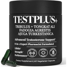 Testplus+ Test Support For Men 60 Capsul- High Strength Tonkat Ali, Fadogia Agrestis,turkestanica Tribulus -Natural Performance, Energy  Muscle Growth Formula.