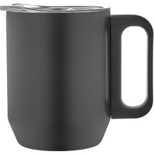 Halk Kitabevi Paslanmaz Çelik Kupa Bardak - Siyah - 350 ml - 5354