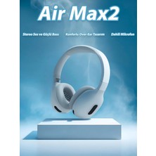 Yollayenilensin Air Max2 Muadili Bluetooth Kablosuz Kulak Üstü Kulaklık – Konfor Pedli Over-Ear Stereo