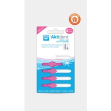 Aktident Arayüz Fırçası Esnek Kıllar ile 1.8 mm Pembe 4 Adet Ağız ve Diş Bakımı İçin