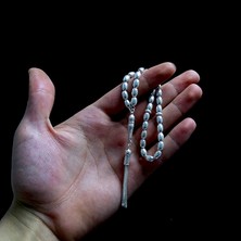 Tesbih Rüyası Mini Boy  Badem Kesim 925 Ayar Gümüş Tesbih