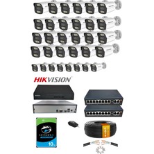 Hsc Bilişim 32’li 5mp Ip Kamera Seti | Poe | Hikvision Nvr | Iç/dış Mekan | 10TB HDD Bakır Kablo Full Sistem