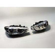 MAP Autoteile 2 x Bmw 3 Serisi F30 F31 2015-2019 Lci Krom LED Ön Far Seti