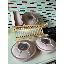 Zemihra Plastik 4'lü Kapaklı Hamur Leğeni Badya Un Kutusu Kabı 1.7 Litre 4 Adet Hamur Leğeni