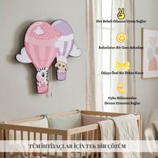 Tuiste Gece Lambası Hava Balonu Bebek Çocuk Odası Duvar Dekorasyonu Aydınlatma Ahşap Gece LED