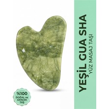 MMİF Yeşim Taşı Yeşil Gua Sha Yüz Masaj Taşı %100 Doğal ve Gerçek ,mmif
