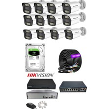 Hsc Bilişim 12'li 5mp 500GB Ip Kamera Seti | Poe | Hikvision Nvr | Iç/dış Mekan | Gece Görüş | Ses Kayıt | Mobi