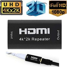 Derwell HDMI 2.0 Sinyal Güçlendirici Tekrarlayıcı HDMI 4K UHD 2160P HDMI - 40M Full Hd 1080P Hdcp 3D HDMI Dişi - HDMI Dişi - Siyah