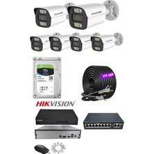 Hsc Bilişim 6'lı 5mp Ip Kamera Seti | Poe | Hikvision Nvr | Iç/dış Mekan | Gece Görüş | Ses Kayıt | Izlem