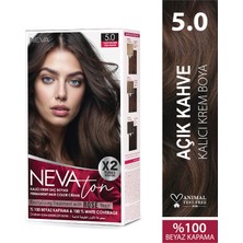 Nevacolor Nevaton 5.0 Açık Kahve Kalıcı Krem Saç Boyası