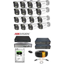 Hsc Bilişim 16'lı 5mp Ip Kamera Seti | Poe | Hikvision Nvr | Iç/dış Mekan | Gece Görüş | Ses Kayıt | Izle